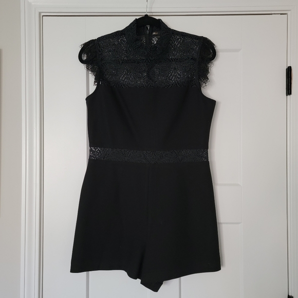 Maje Izona lace panel jumpsuit - Picture 2 of 5